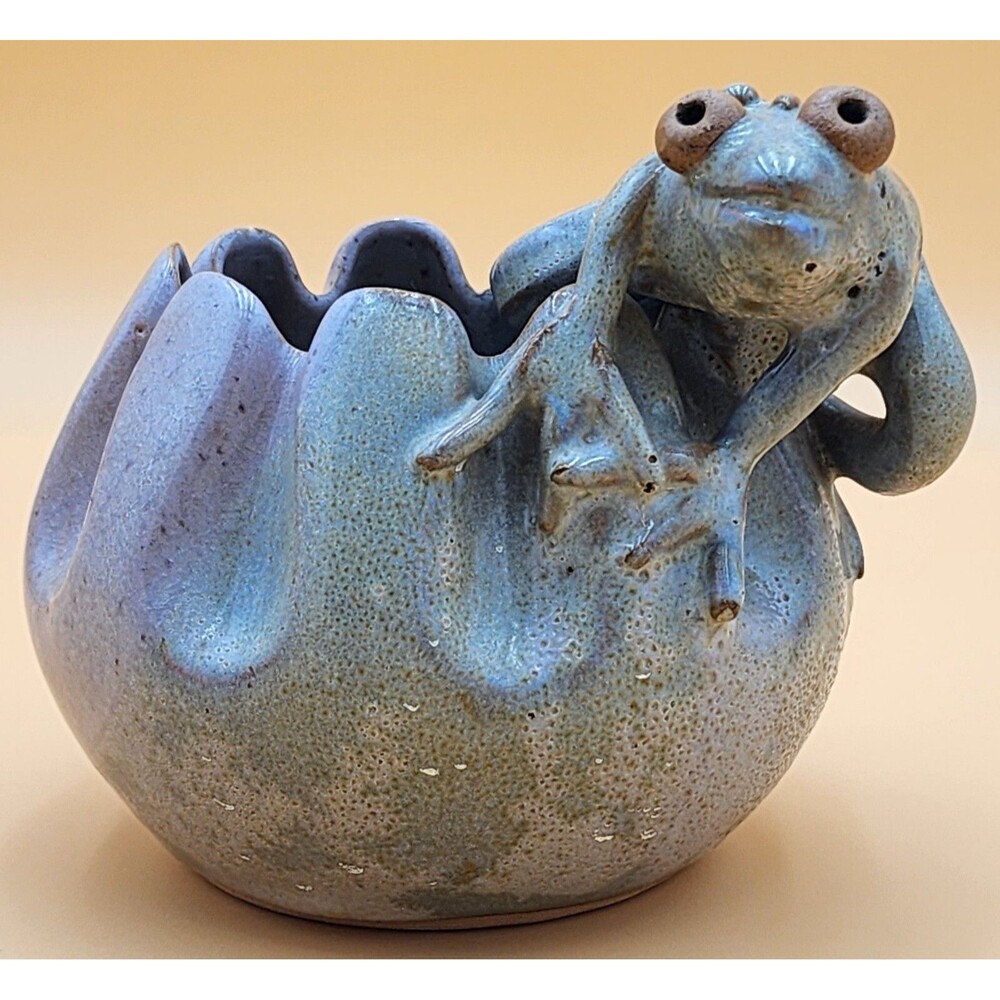RARE ~ Steve Vasiliou Studio Art  Pottery  ~ Frog